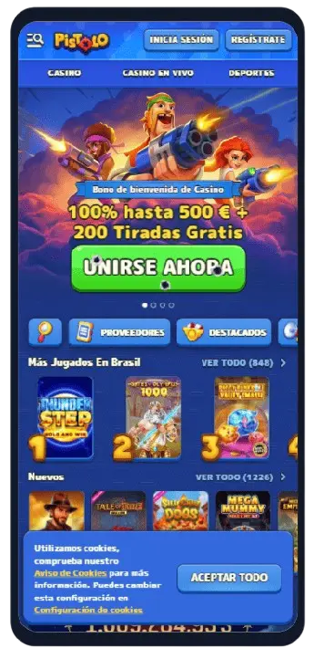 La aplicación Pistolo en el móvil